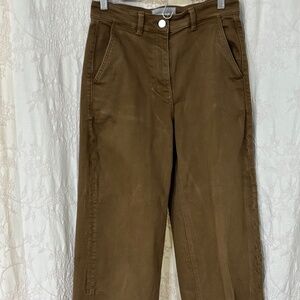 Everlane Woman’s Utility Highwaisted Wide Leg Ankle Pant Tan Size 2